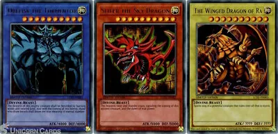 Obelisk Slifer And Ra : Complete Egyptian Gods Cards Set • £3.19