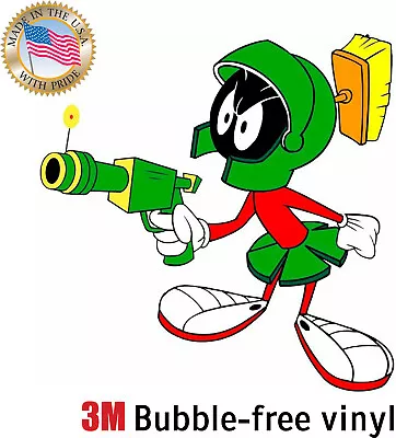 Marvin The Martian Kids Decal 3m Sticker Made In Usa Window Car Laptop Wall • $69.99