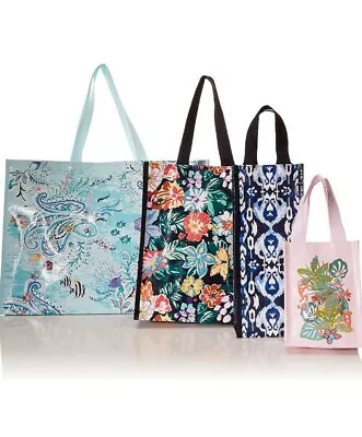 Vera Bradley 4Pc Market Tote Set - Spring Medley NEW Reusable Shopping/Gift Bags • $29.99