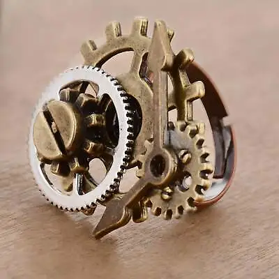 Mechanical Ring Adjustable Ring Industrial Inspired Intricate Design Gift • $14.90