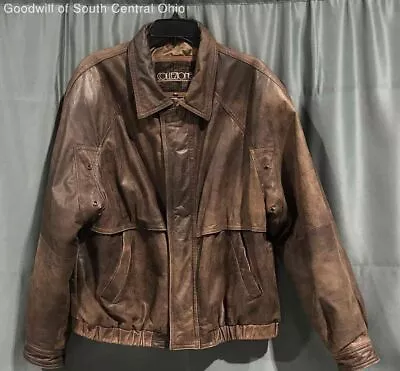 Vintage Collezione Brown Leather Jacket - Size L • $9.99