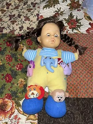 Vintage LOVEE  Talking BABY DOLL WITH ZOO ANIMALS  5 DIFFERENT PHRASES Tested • $22.99