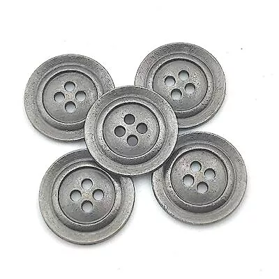 10pcs 20mm Antiqued Silver Gray Metal 4 Holes Scrapbooking Sewing Buttons Vin... • $22.47