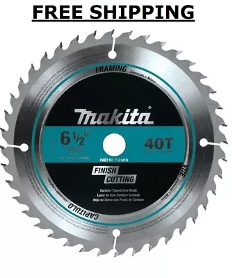 6-1/2 In. 40t Carbide-tipped Circular Saw Blade | Makita Steel Plate Cutting • $20.19