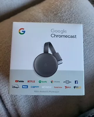 Google Chromecast (3 Gen.) Digital Media Streamer - Charcoal Grey (GA00439-AU) • $23.50