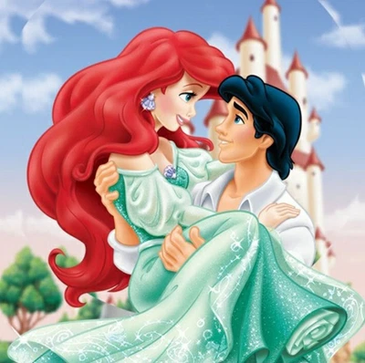$13.95 • Buy Aus Seller..DIY 5D DIAMOND PAINTING..ARIEL & HER PRINCE...30x40cm  Full Drill