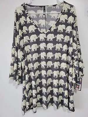 Yahada Elephant Blouse Made In USA Size 3x NWT • $19.99