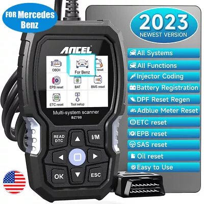 ANCEL BZ700 For Mercedes Benz OBD2 Scanner Car All Systems Diagnostic Scan Tool • $89