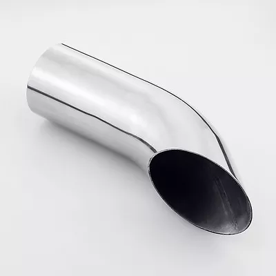 2.25  Inlet 8  Length 304 Stainless Steel Exhaust Tip Curve Turn Down Angle Cut • $27.97