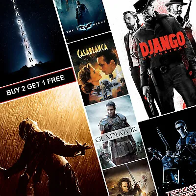 £6.99 • Buy IMDB Top 1-50 Best Movie Posters A4 A3 HD Gloss Prints Art Decor Alien Shawshank