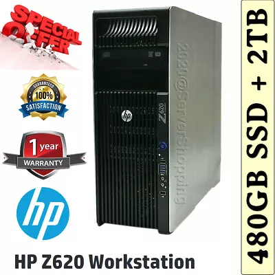 £549.99 • Buy HP Z620 Workstation Xeon E5-2695v2 12-Core CPU 64GB RAM 480GB SSD -2TB 3.5  SATA