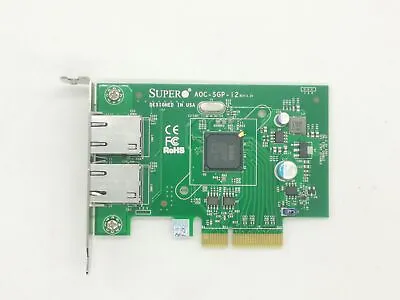 SUPERMICRO AOC-SGP-I2 (INTEL I350-T2 T2V2) QUAD PORT 1Gb/s NIC Network Card • £32.39