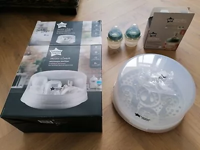£4.99 • Buy Tommee Tippee Microwave Steriliser And 2 X Bottles
