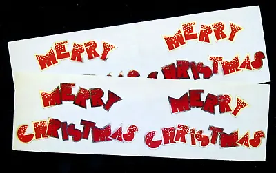 Mrs Grossman Two Sheets 2x6  Metallic 'Merry Christmas' Sticker Sheets (c-1992) • $3.39