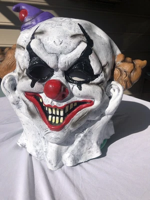 $10 • Buy Scary Halloween Clown Mask Costume Party CRAZY CLOWN Latex Mask