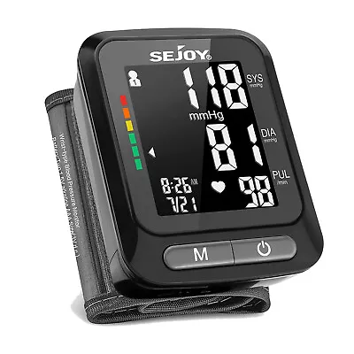 Digital Blood Pressure Monitor Wrist Cuff Automatic BP Heart Rate Pulse Machine • $25.89