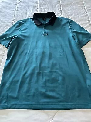 New Men’s Mens Size XL X-Large Oakley Teal Golf Performance Polo Shirt Top • $0.99