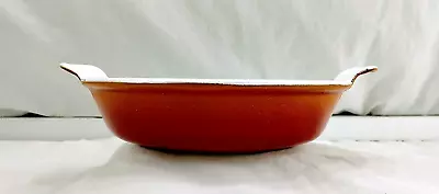 Vintage Belgium DESCOWARE Casserole Cocotte Dish 18 Flame Orange Red - No Lid • $53