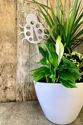 £9 • Buy Ladybird Plant Pot Stake Planter Garden Steel Spike Decor Gift