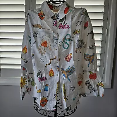 RARE Gorman Silk/cotton Shirt Size 8 • $29