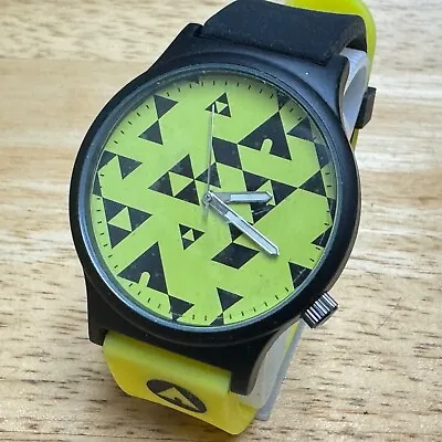 Unused Air Walk Quartz Watch Unisex Black Green Rubber Band Analog New Battery • $29.99