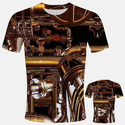 Mechanic Hourly Rate Car Engine Women Men T-Shirt 3D Print Short Sleeve Tee Tops • $19.79