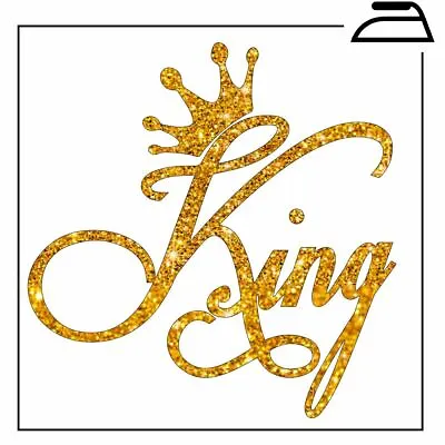 King Queen Hen Iron On T Shirt Transfer His Hers Couples Wedding Bride Vinyl • £2.55