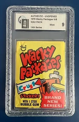 1975 Wacky Packages Series 14 Unopened Pack Graded Gai 9.0 • $159.95