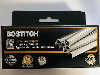 1 Box Of Bostitch STCR21153/8 B8 Staples 3/8  For B8 Stapler 02245 5000/Box • $8.98