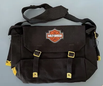 WH2 Black Canvas Shoulder Bag-Harley Davidson • $30