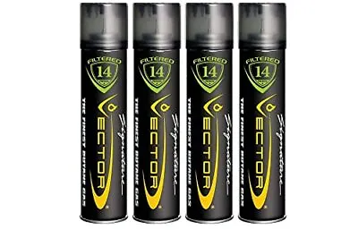 Vector 14x Filtered Premium Refined Fuel Butane Gas Refill 320mL 4 Cans • $50.51