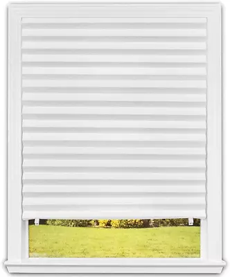 No Tools Original Light Filtering Pleated Paper Shade White 36 In X 72 In • $29.86