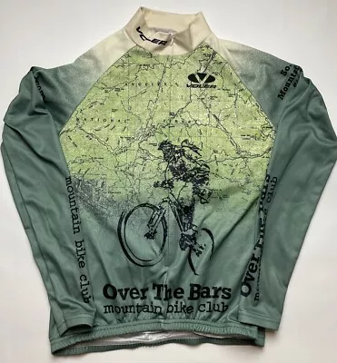 Voler Cycling Jersey Womens M Green Long Sleeve Full Zip Over The Bars OTB    • $10