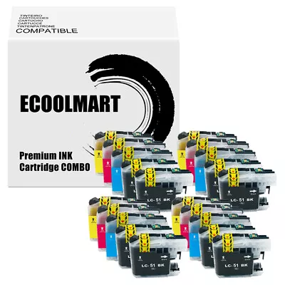 4SET4BK Ink Fits Brother LC51 DCP-153C DCP-750CN MFC-240C MFC-880CDN FAX-1460 • $22.90