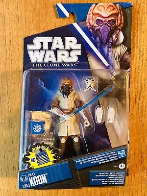 STAR WARS: THE CLONE WARS PLO KOON CW53 ACTION FIGURE 3.75  Inch Battle Game • £17.99