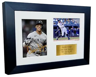 Aaron Judge New York Yankees Baseball Autographed Signed Photo Frame Gold 12x8 • £25