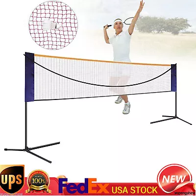 Portable 20ft Badminton Net Indoor Outdoor Volleyball Tennis Net Training Court! • $54.15