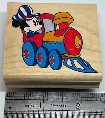 Mickey Mouse Train Ride ENGINEER HAT Disney Rubber Stampede Rubber Stamp • $7.95