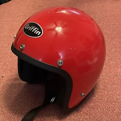 Vintage Griffin Dot Motorcycle Moto Cross Helmet • $79.99