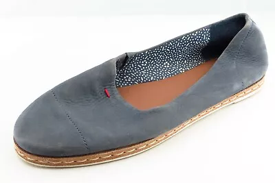 Ellen Degeneres Size 8.5 M Blue Round Toe Flat Leather Women • $16.50