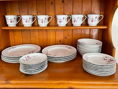 $25 • Buy Dinner Set Vintage Rare 1980s White Floral Design China 8 Person Frankston South