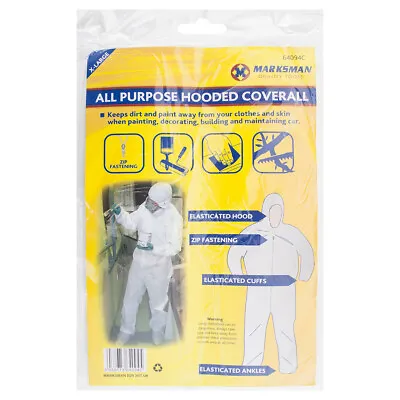 £5.90 • Buy X-large All Purpose Safety Hooded Painters Coverall Boiler Suit Protective Diy 