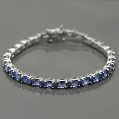 Natural Tanzanite Bracelet 925 Silver Bracelet Tennis Bracelet Bracelet • £180