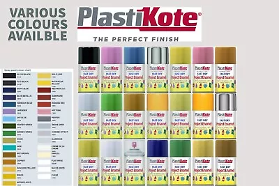 Plasti-kote Fast Dry Enamel Spray Paint 100ml All Color's Aerosol • £7.99
