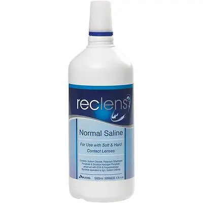 Reclens Normal Saline 500Ml Rinsing & Storage Solution - Contact Lenses • $6.33