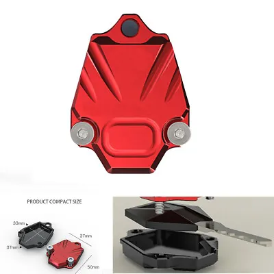 $17 • Buy Red And Black Aluminum CNC Motorcycle Key Case Cover Shell Motorbike Accessories