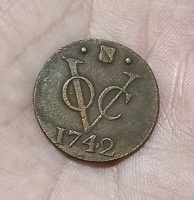 Dutch Netherlands Colonial VOC Duit Coin 1742 Utrecht New York Penny T.01 • $5