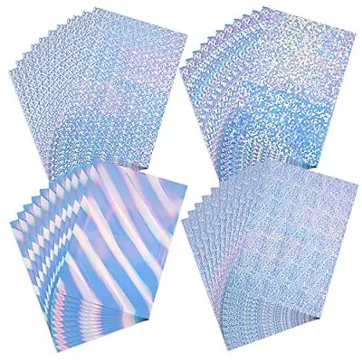 20 Sheets 4 Types Holographic Printable Vinyl Sticker Paper A4 Size Printable... • $20.76
