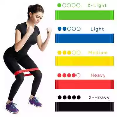 $8.99 • Buy Resistance Bands Rubber Elastic Gym Training Workout Yoga 10-50LB 5-25Kgs