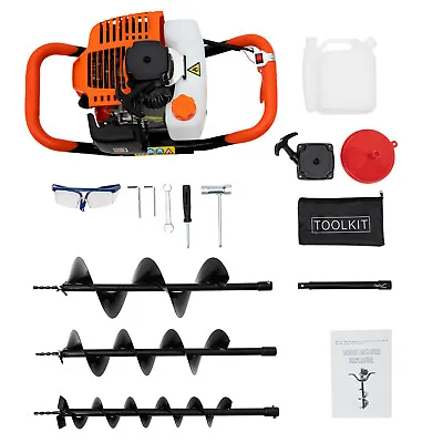 2-Stroke 52CC Earth Auger Gas Powered One Man Post Hole Digger Machine&Bit Lock • $139.65